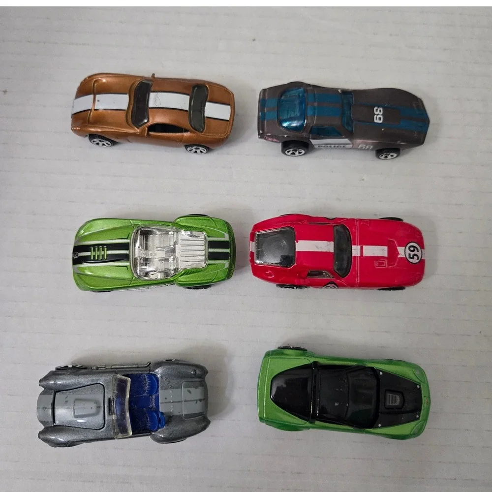 Vintage Hot Wheels Shelby Cobra Opening Hood Diecast Sports Car Lot of 6 Mattel